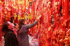 A Traditional Chinese New Year Shopping Street in Nanning