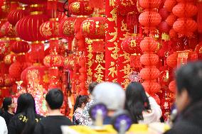 A Traditional Chinese New Year Shopping Street in Nanning