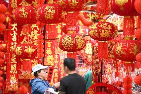 A Traditional Chinese New Year Shopping Street in Nanning