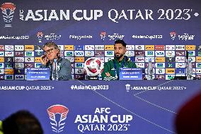 AFC Asian Cup 2023 Qatar Press Conference -Saudi Arabia And Oman