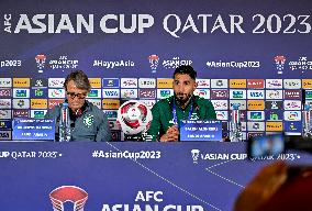 AFC Asian Cup 2023 Qatar Press Conference -Saudi Arabia And Oman