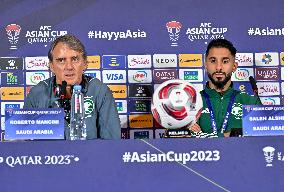 AFC Asian Cup 2023 Qatar Press Conference -Saudi Arabia And Oman