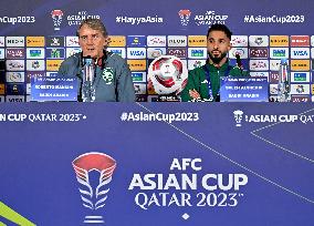 AFC Asian Cup 2023 Qatar Press Conference -Saudi Arabia And Oman