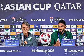 AFC Asian Cup 2023 Qatar Press Conference -Saudi Arabia And Oman