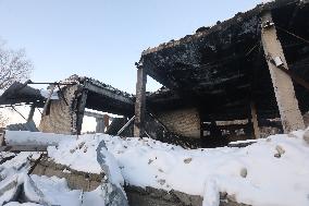 Aftermath of Russian shelling in Izium