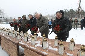 Victims of Russian missile attack remembered in Dnipro