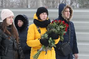 Victims of Russian missile attack remembered in Dnipro