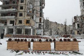 Victims of Russian missile attack remembered in Dnipro