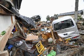 Aftermath of strong quake in central Japan