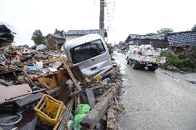 Aftermath of strong quake in central Japan