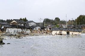 Aftermath of strong quake in central Japan