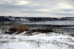 Kuialnyk Estuary in winter