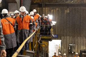 Bruno Le Maire and Christophe Bechu visiting ArcelorMittal - Dunkirk