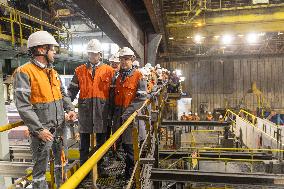 Bruno Le Maire and Christophe Bechu visiting ArcelorMittal - Dunkirk