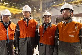 Bruno Le Maire and Christophe Bechu visiting ArcelorMittal - Dunkirk