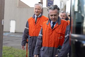 Bruno Le Maire and Christophe Bechu visiting ArcelorMittal - Dunkirk