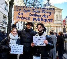 Protest against the closure of preparatory classes for the grandes ecoles