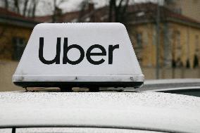 Uber In The Rain In Krakow