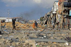 MIDEAST-GAZA-DEIR EL-BALAH-ISRAEL-ATTACKS-AFTERMATH