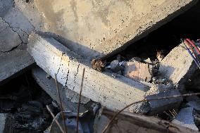 MIDEAST-GAZA-DEIR EL-BALAH-ISRAEL-ATTACKS-AFTERMATH
