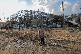 MIDEAST-GAZA-DEIR EL-BALAH-ISRAEL-ATTACKS-AFTERMATH