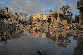 MIDEAST-GAZA-DEIR EL-BALAH-ISRAEL-ATTACKS-AFTERMATH