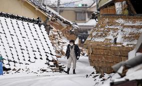 Aftermath of strong quake in central Japan