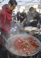 Crab festival in western Japan