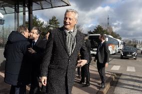 Christophe Bechu And Bruno Le Maire ArcelorMittal Steel Works - France