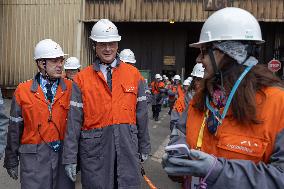 Christophe Bechu And Bruno Le Maire ArcelorMittal Steel Works - France