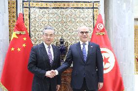 TUNISIA-TUNIS-WANG YI-TUNISIAN FM-TALKS