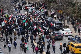 Hundreds March On MLK Day In NYC In Protest Of Ongoing War In Gaza