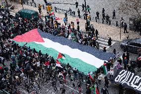 Hundreds March On MLK Day In NYC In Protest Of Ongoing War In Gaza