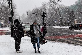 Blizzard Hits Southern Poland