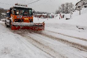 Blizzard Hits Southern Poland