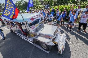 THE PHILIPPINES-QUEZON CITY-JEEPNEY DRIVERS-PROTEST