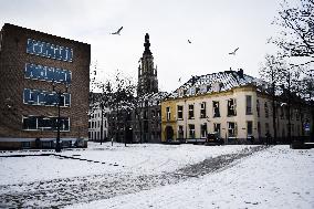Snowfall Blankets The Northern Region Of Brabant - Netherlands