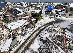 Aftermath of strong quake in central Japan