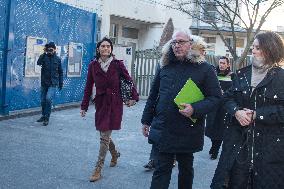 Amelie Oudea-Castera Visits Littre Public School - Paris
