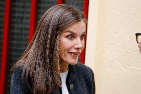 Queen Letizia At Cancer Association Meeting - Madrid