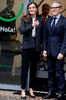 Queen Letizia At Cancer Association Meeting - Madrid