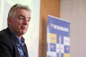 Ryanair CEO Michael O'Leary Press Conference - Brussels