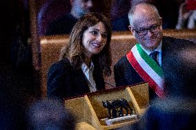 Paola Cortellesi Receives The Lupa Capitolina