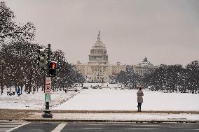 Washington DC Snow Storm Day