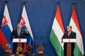 HUNGARY-BUDAPEST-PM-SLOVAKIA-PM-PRESS CONFERENCE