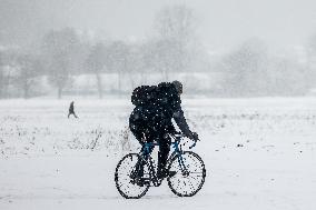 Intense Snowfall In Krakow, Poland