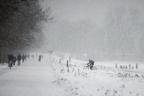 Intense Snowfall In Krakow, Poland