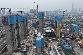 A Residential Area Construction by China Vanke in Nanjing