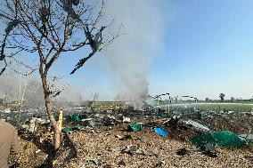 THAILAND-SUPHAN BURI-FIREWORKS FACTORY-EXPLOSION