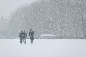 BELGIUM-BRUSSELS-SNOWFALL